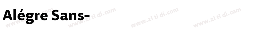 Alégre Sans字体转换